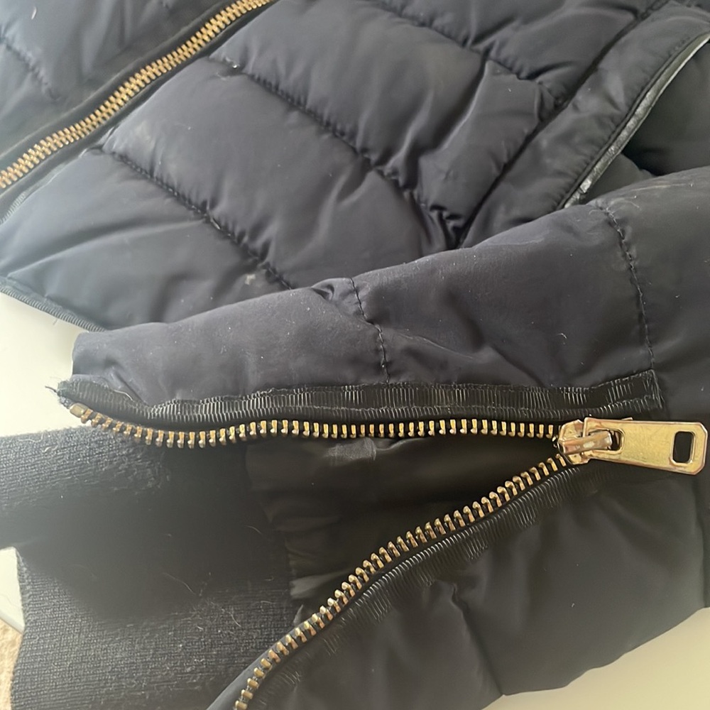 Zara Navy Puffer Jacket - Picture 3 of 4